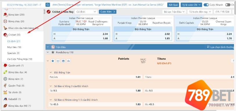 Hướng dẫn cách chơi cá cược cricket 789bet chính xác nhất
