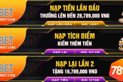 Khuyến mãi nạp tiền 789bet – Nạp là tặng