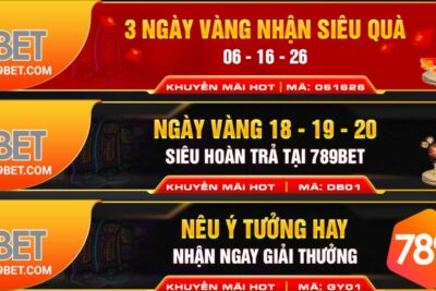 Khuyến mãi siêu hot 789bet cho mọi thành viên