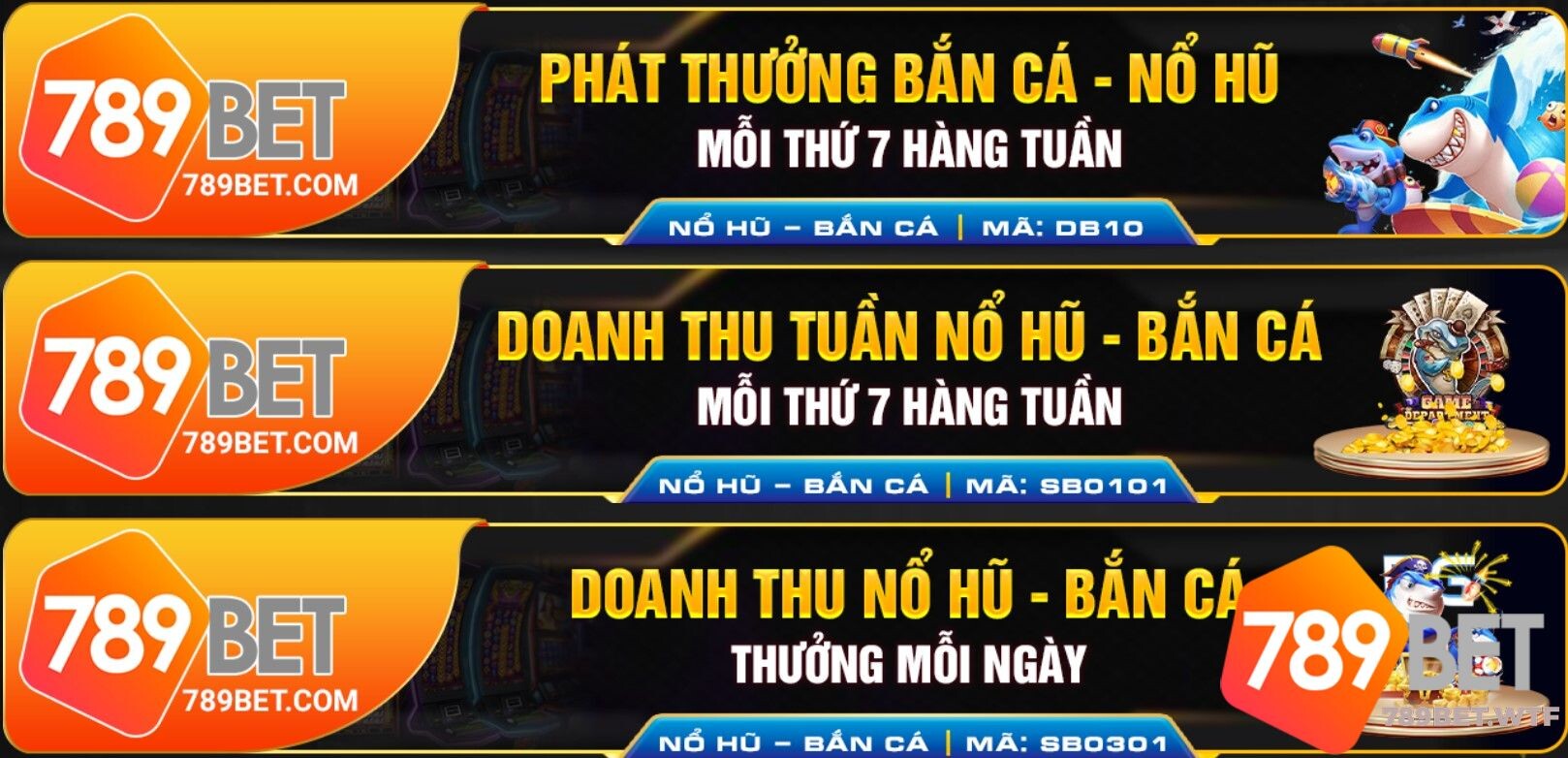 Tổng hợp những khuyến mãi trò chơi 789bet